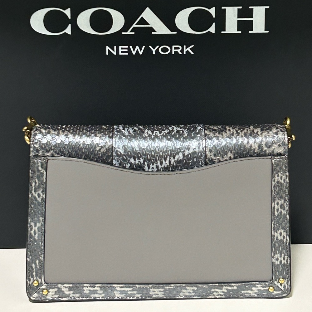COACH Dreamer ColorBlock Snakeskin and Glovetanned Leather Convertible XBody - Picture 3 of 14